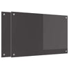 Vidaxxl salpicadero de cocina 2 piezas gris oscuro 80 x 50 cm vidrio templado