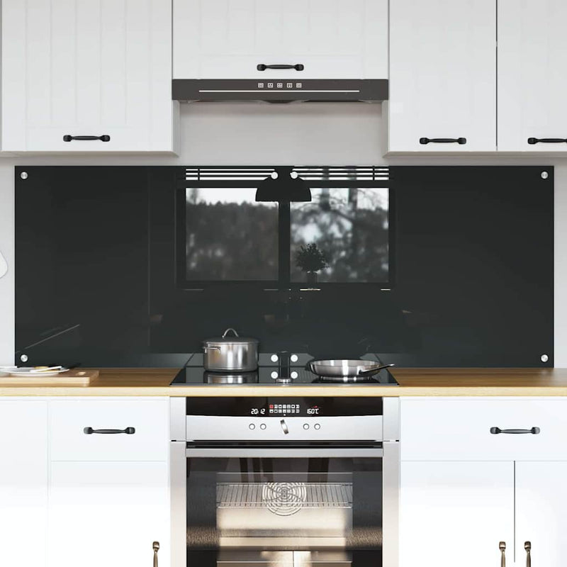 Vidaxxl salpicadero de cocina 2 piezas gris oscuro 80 x 60 cm vidrio templado