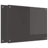 Vidaxxl salpicadero de cocina 2 piezas gris oscuro 80 x 60 cm vidrio templado
