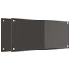Vidaxxl salpicadero de cocina 2 piezas gris oscuro 90 x 40 cm vidrio templado