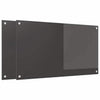 Vidaxxl salpicadero de cocina 2 piezas gris oscuro 90 x 50 cm vidrio templado