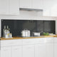 Vidaxxl salpicadero de cocina 2 piezas gris oscuro 100 x 50 cm vidrio templado