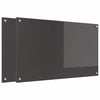 Vidaxxl salpicadero de cocina 2 piezas gris oscuro 100 x 60 cm vidrio templado