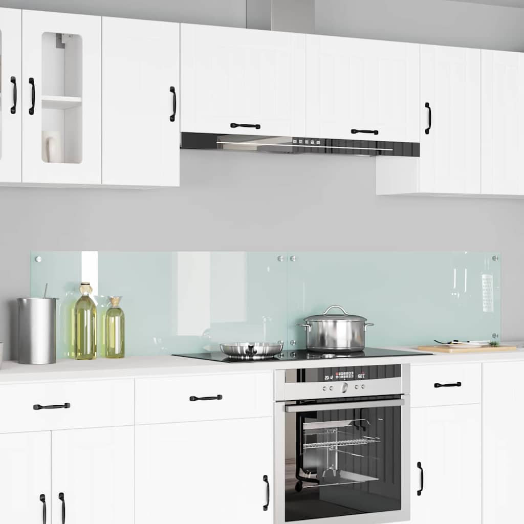 Vidaxl keuken spatscherm 2 pcs wit 110 x 40 cm gehard glas