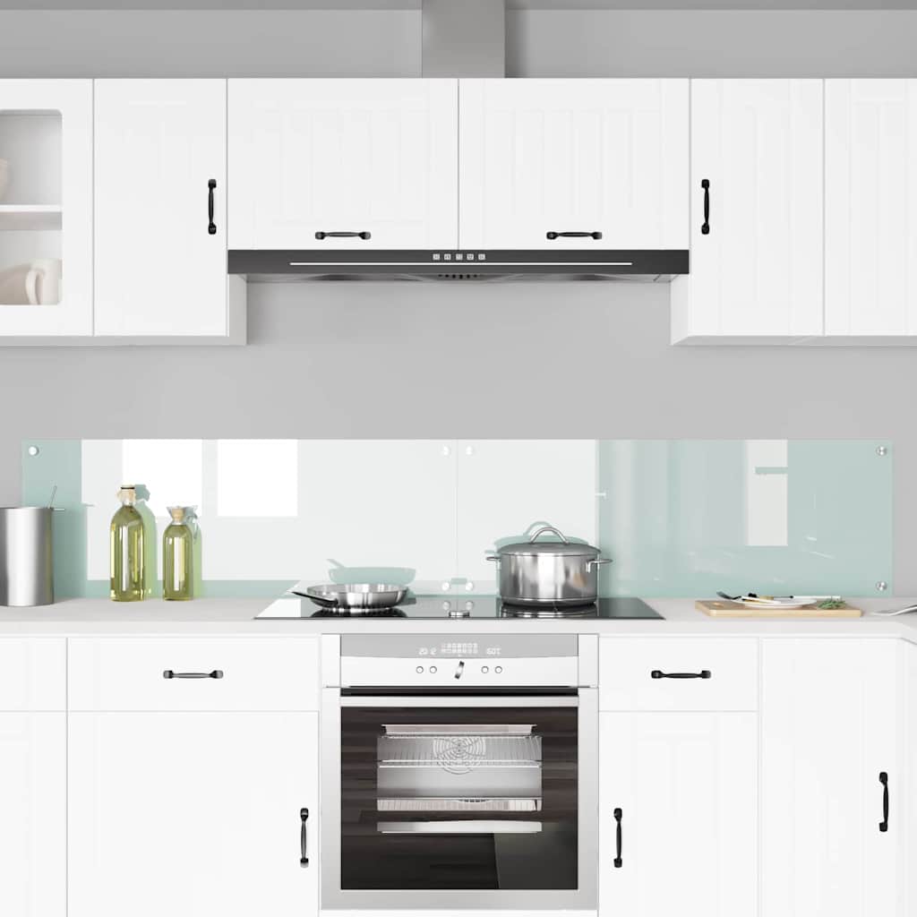 Vidaxl keuken spatscherm 2 pcs wit 110 x 40 cm gehard glas