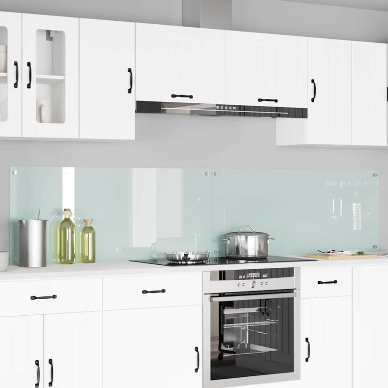 VidaXL salpicadero de cocina 2 piezas blanco 120 x 50 cm vidrio templado