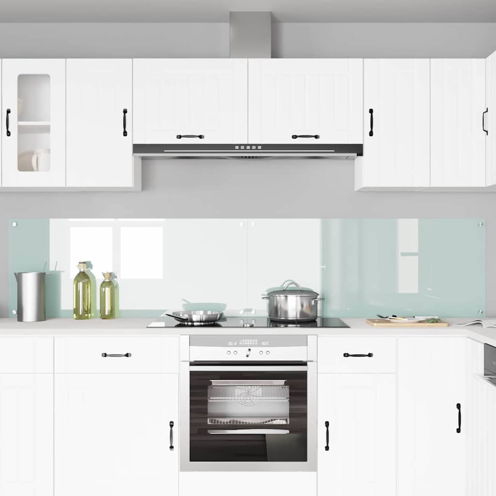 VidaXL salpicadero de cocina 2 piezas blanco 120 x 50 cm vidrio templado