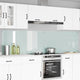 Vidaxxl salpicadero de cocina 2 piezas blanco 120 x 60 cm vidrio templado