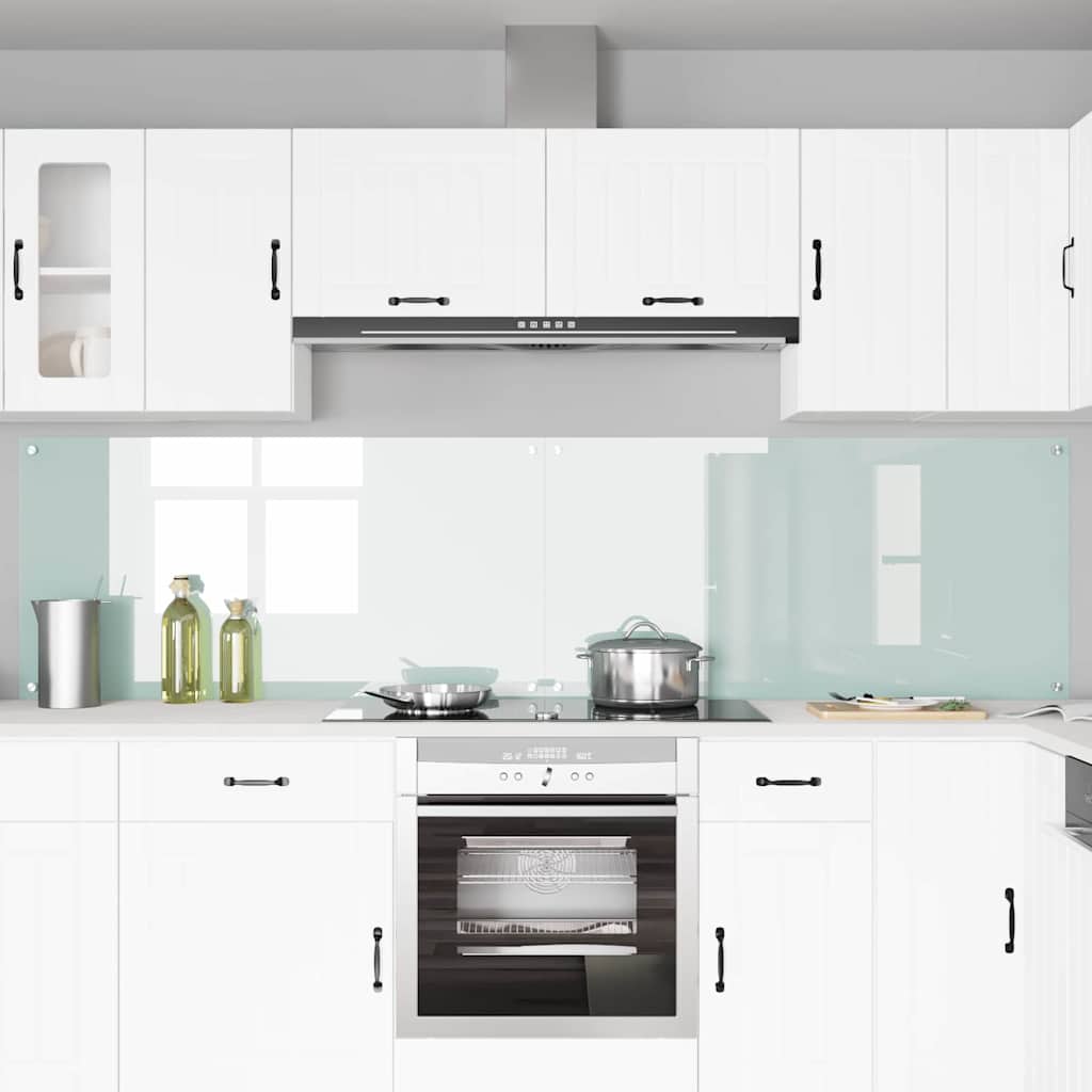 Vidaxl keuken spatscherm 2 pcs wit 120 x 60 cm gehard glas