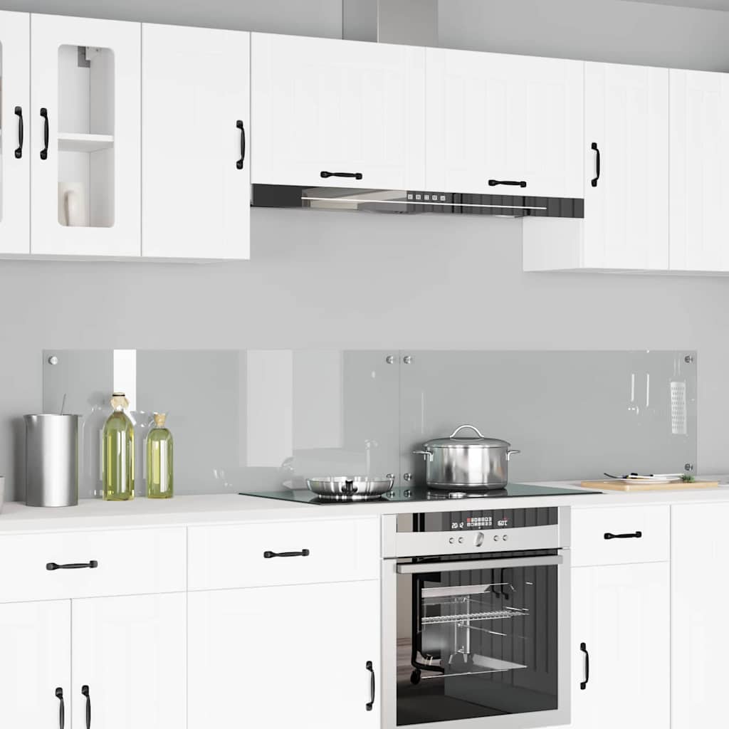 Vidaxxl salpicadero de cocina 2 uds cristal templado transparente 110 x 40 cm