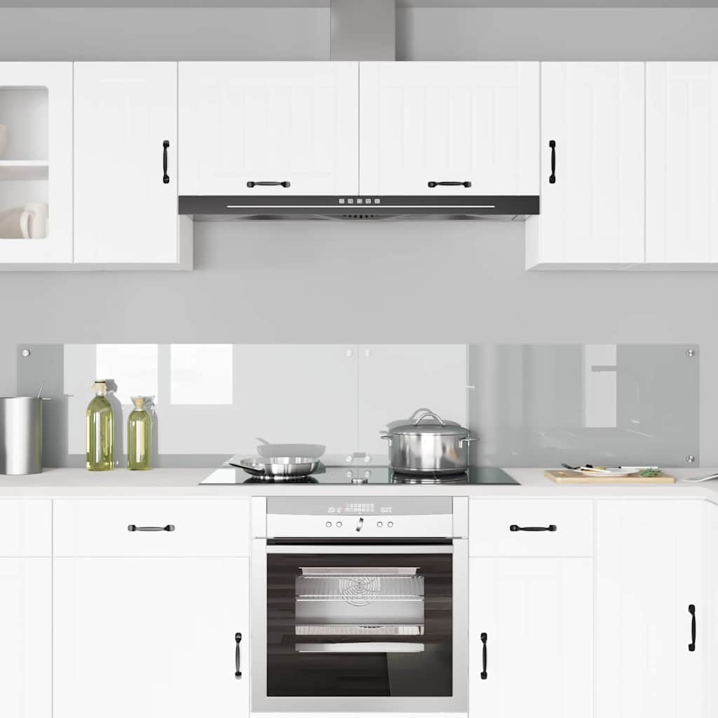 Vidaxxl salpicadero de cocina 2 uds cristal templado transparente 110 x 40 cm