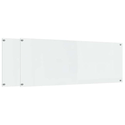 Vidaxl keuken spatscherm 2 pcs doorzichtig 110 x 40 cm gehard glas