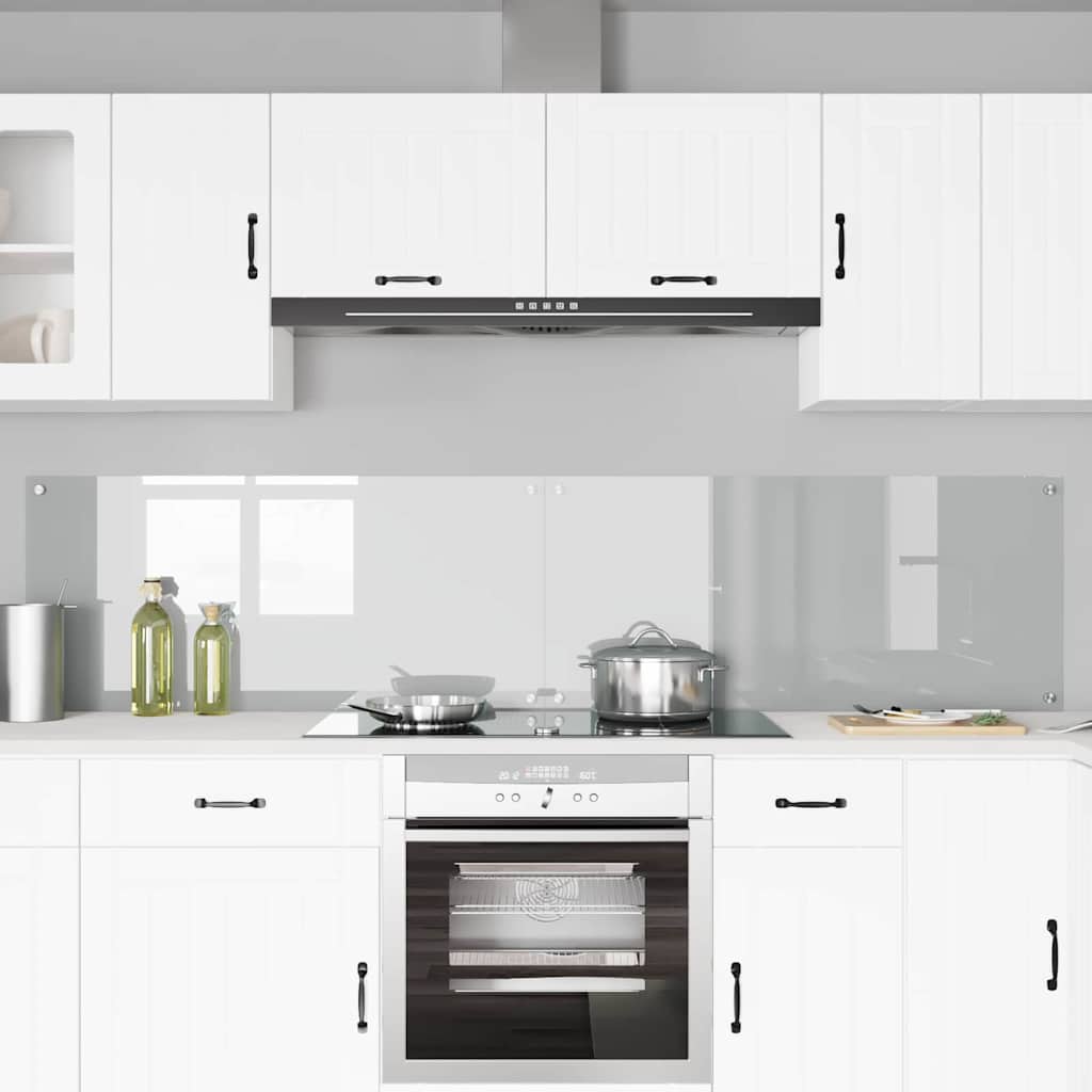 VidaXL salpicadero de cocina 2 uds cristal templado transparente 110 x 50 cm