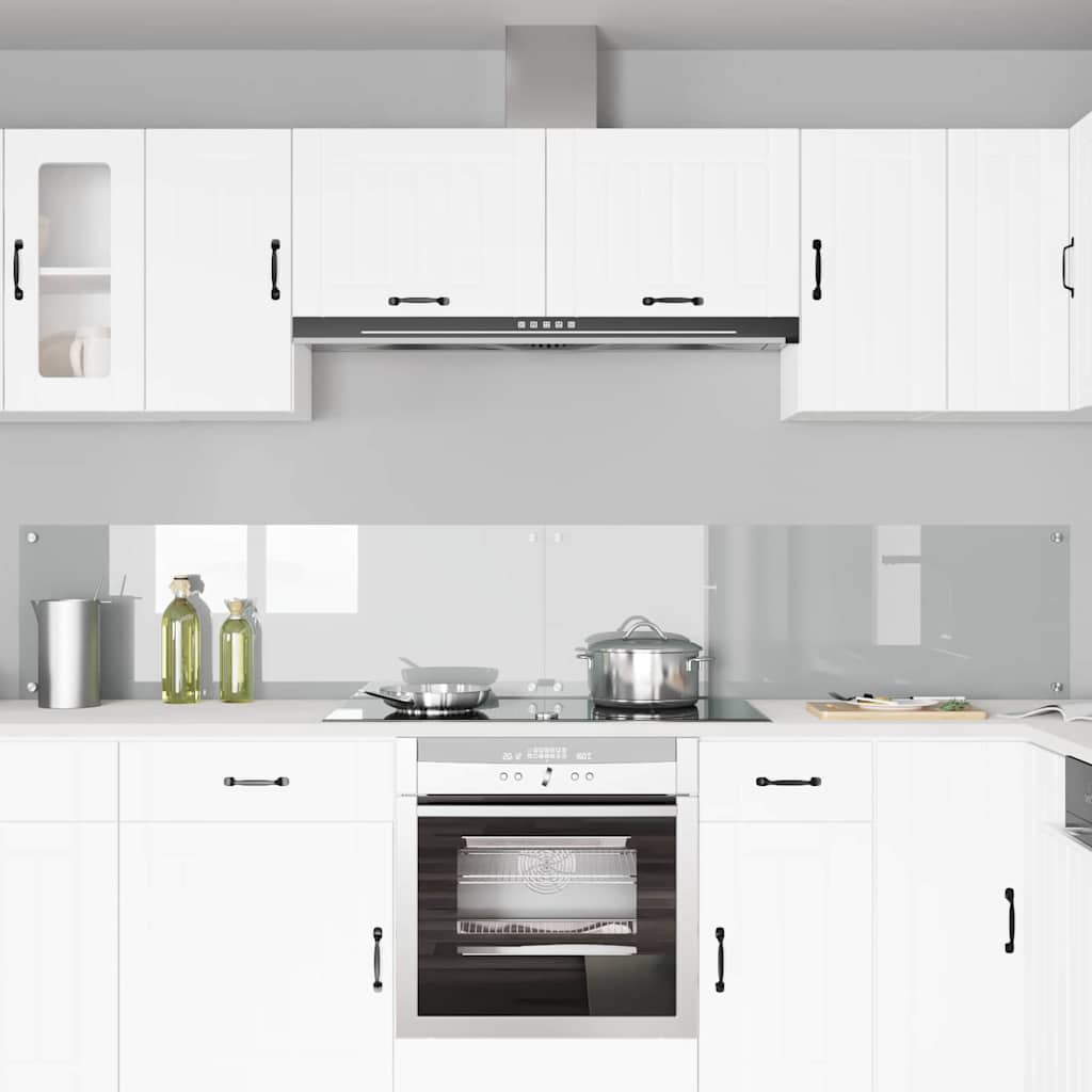 VidaXL salpicadero de cocina 2 uds cristal templado transparente 120 x 40 cm