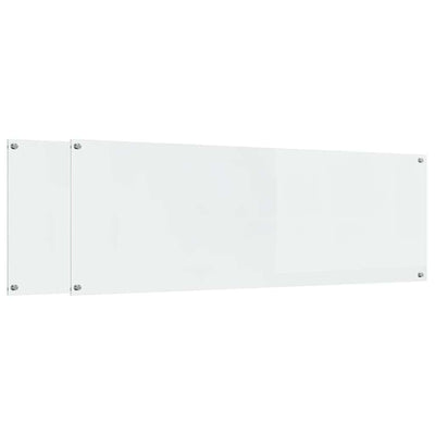 Vidaxl keuken spatscherm 2 pcs doorzichtig 120 x 40 cm gehard glas