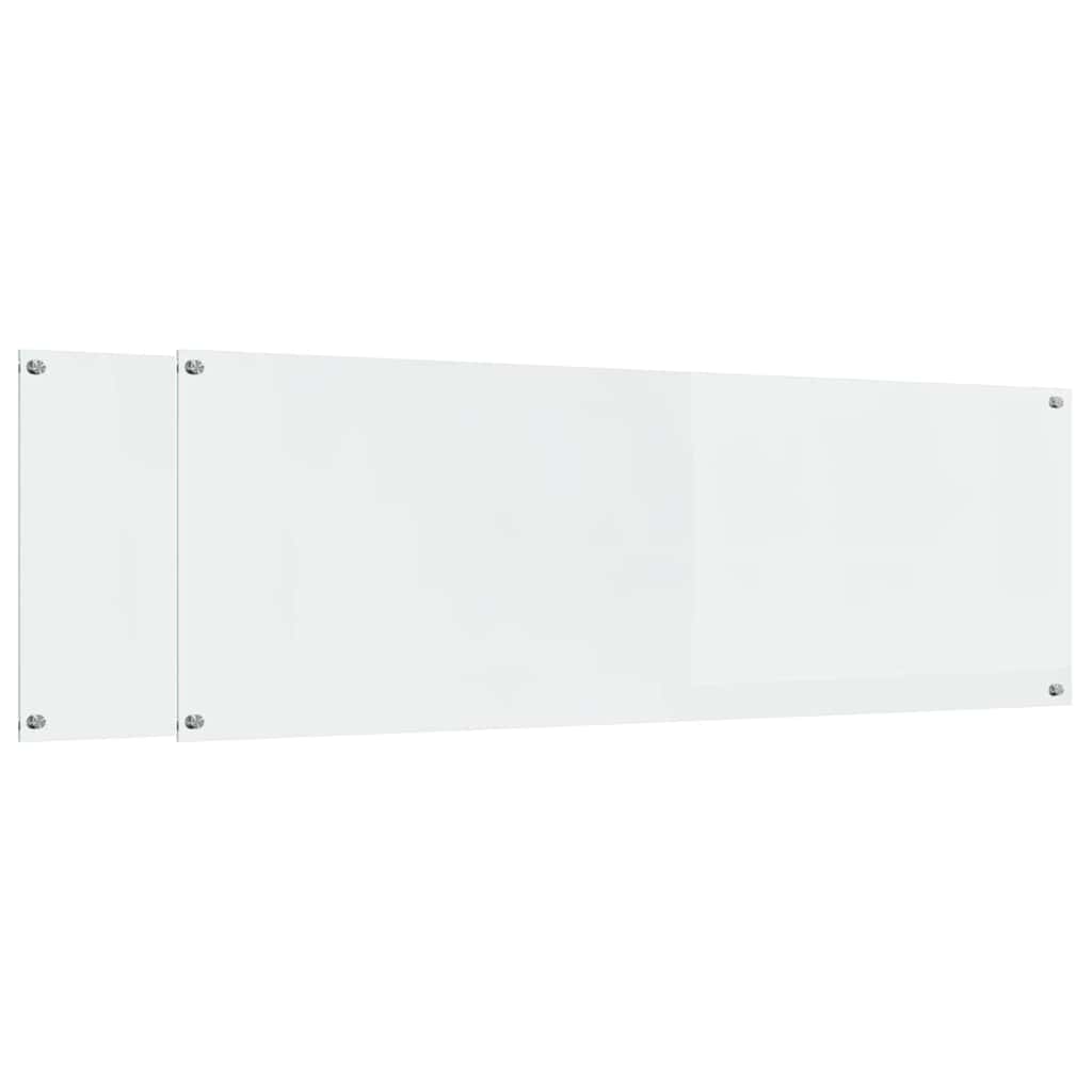 VidaXL salpicadero de cocina 2 uds cristal templado transparente 120 x 40 cm