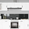 Vidaxxl salpicadero de cocina 2 piezas negro 110 x 40 cm vidrio templado