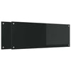 Vidaxxl salpicadero de cocina 2 piezas negro 110 x 40 cm vidrio templado