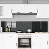 Vidaxxl salpicadero de cocina 2 piezas negro 110 x 50 cm vidrio templado