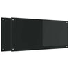 Vidaxxl salpicadero de cocina 2 piezas negro 110 x 50 cm vidrio templado