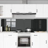 Paraschizzi cucina Vidaxxl 2 pezzi in vetro temperato nero 110 x 60 cm