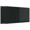 Paraschizzi cucina Vidaxxl 2 pezzi in vetro temperato nero 110 x 60 cm