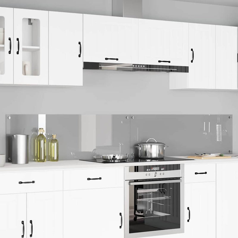Vidaxxl salpicadero de cocina 2 piezas gris claro 120 x 40 cm vidrio templado