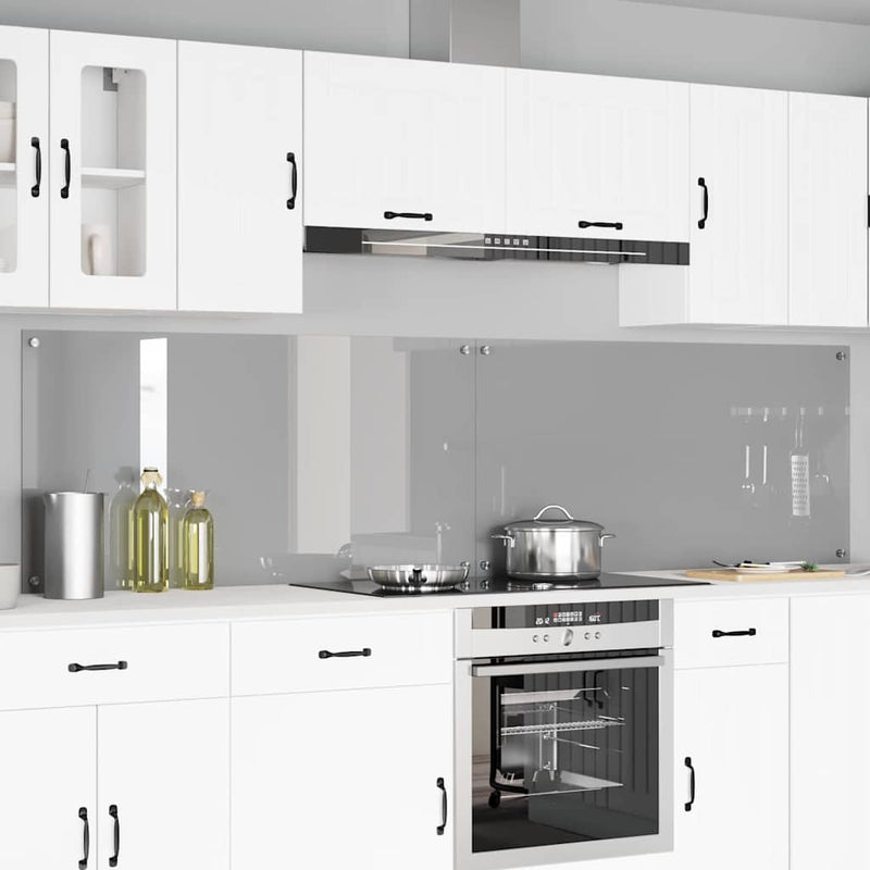 Vidaxxl salpicadero de cocina 2 piezas gris claro 120 x 60 cm vidrio templado
