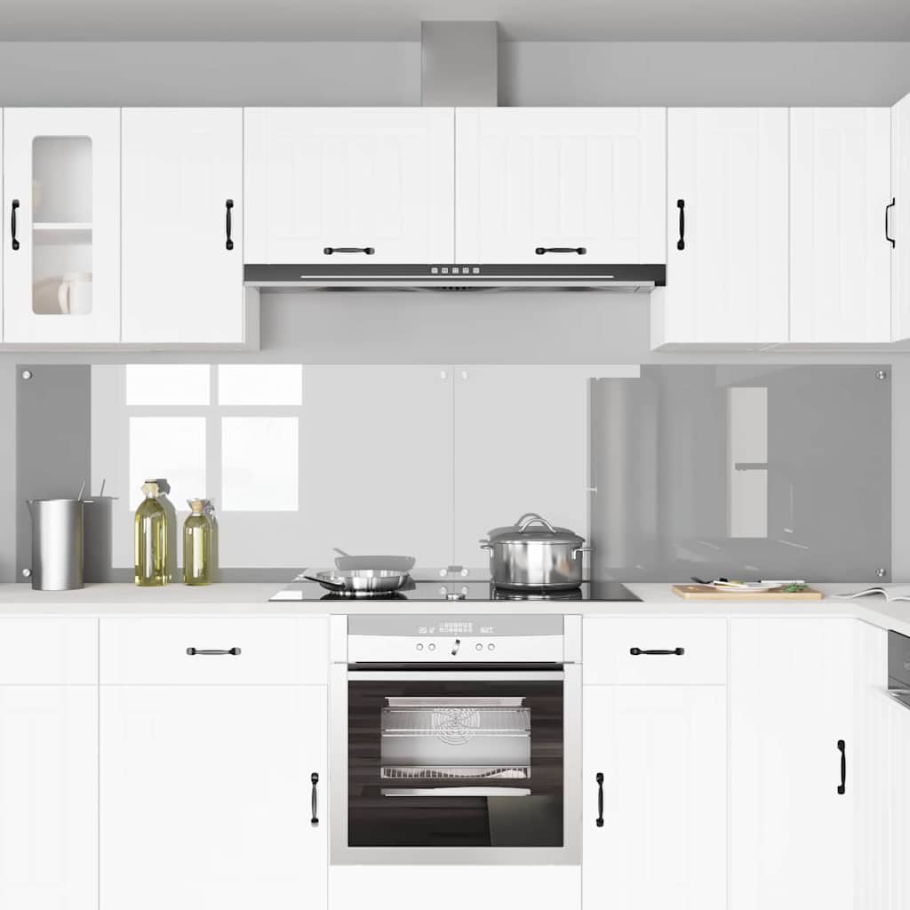 Vidaxxl salpicadero de cocina 2 piezas gris claro 120 x 60 cm vidrio templado