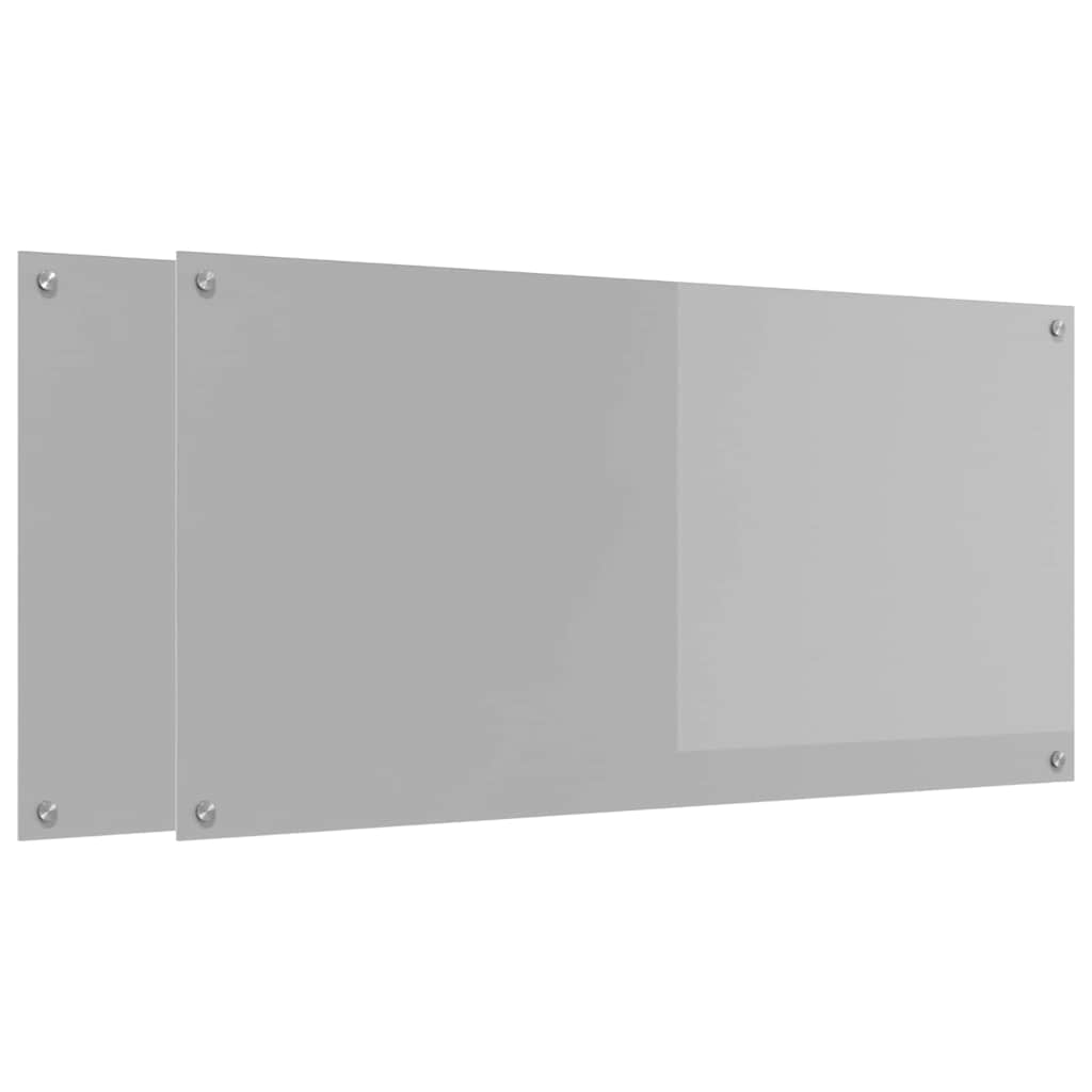 Vidaxxl salpicadero de cocina 2 piezas gris claro 120 x 60 cm vidrio templado