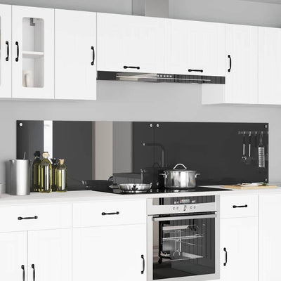 Vidaxl keuken spatscherm 2 pcs donkergrijs 110 x 50 cm gehard glas