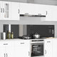Vidaxxl salpicadero de cocina 2 piezas gris oscuro 110 x 50 cm vidrio templado