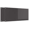 Vidaxxl salpicadero de cocina 2 piezas gris oscuro 110 x 50 cm vidrio templado