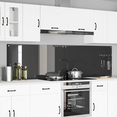 Vidaxl keuken spatscherm 2 pcs donkergrijs 110 x 60 cm gehard glas