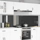 Vidaxxl salpicadero de cocina 2 piezas gris oscuro 110 x 60 cm vidrio templado
