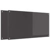 Vidaxxl salpicadero de cocina 2 piezas gris oscuro 110 x 60 cm vidrio templado