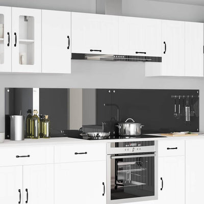 Vidaxxl salpicadero de cocina 2 piezas gris oscuro 120 x 50 cm vidrio templado