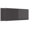 Vidaxxl salpicadero de cocina 2 piezas gris oscuro 120 x 50 cm vidrio templado