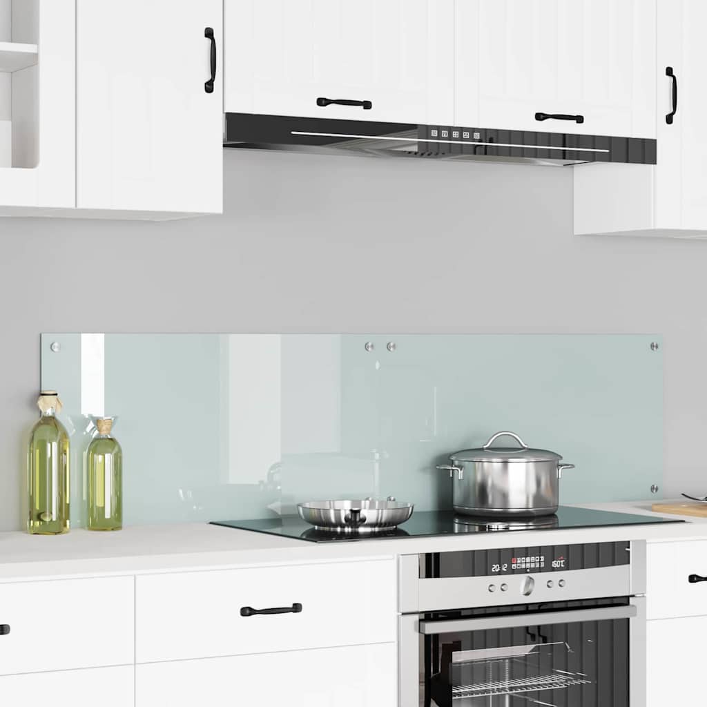Parete posteriore cucina VidaXL 2 pezzi in vetro temperato bianco 80 x 40 cm