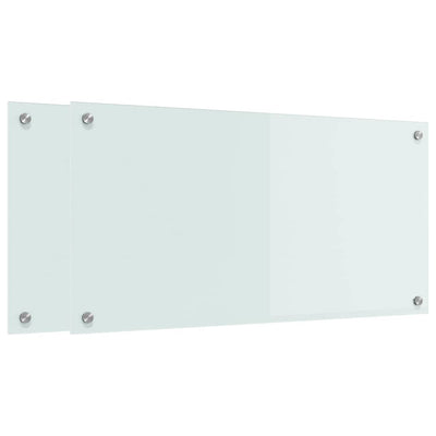 Vidaxl keuken achterwand 2 pcs wit 80 x 40 cm gehard glas