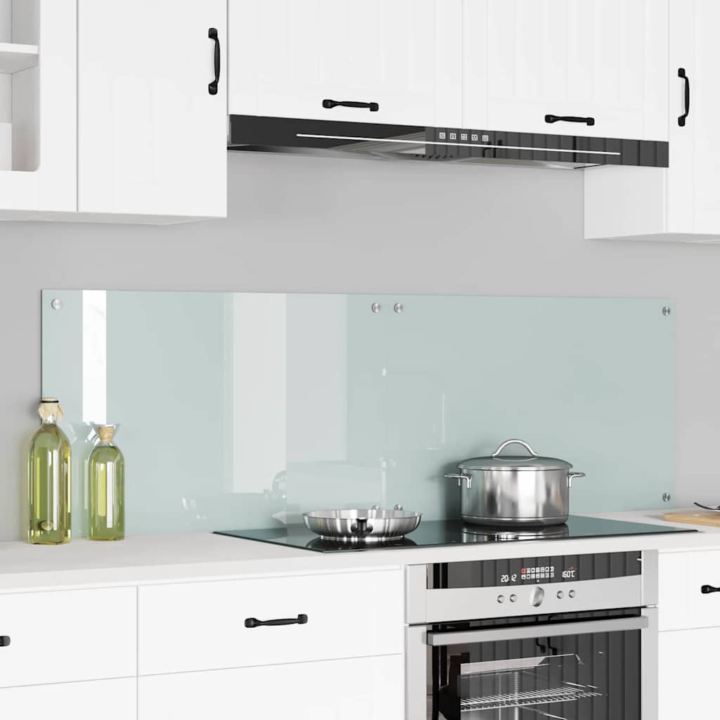 Vidaxl keuken achterwand 2 pcs wit 80 x 50 cm gehard glas