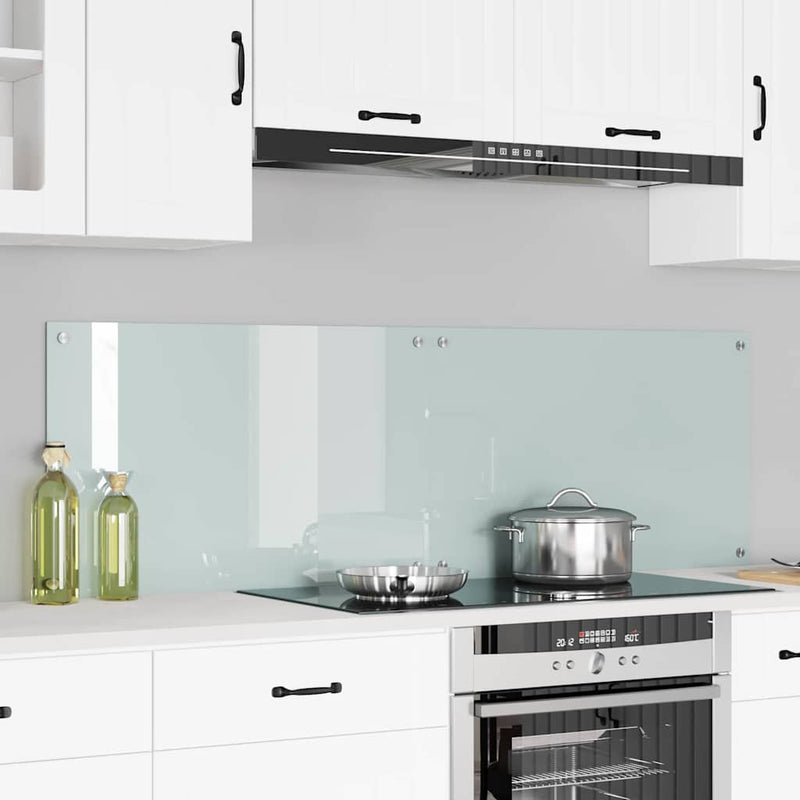 VidaXL pared trasera de cocina 2 piezas blanco 80 x 50 cm vidrio templado