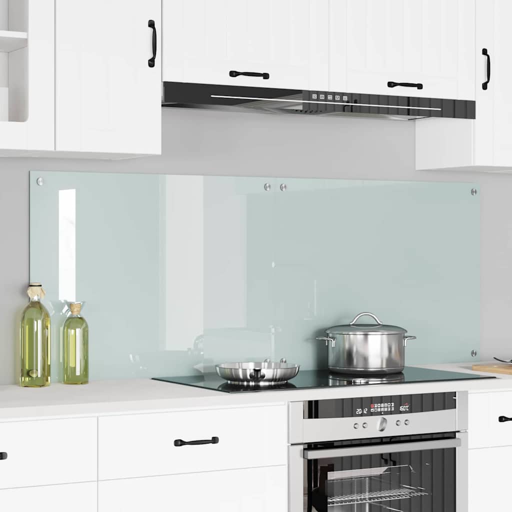 Vidaxl keuken achterwand 2 pcs wit 80 x 60 cm gehard glas