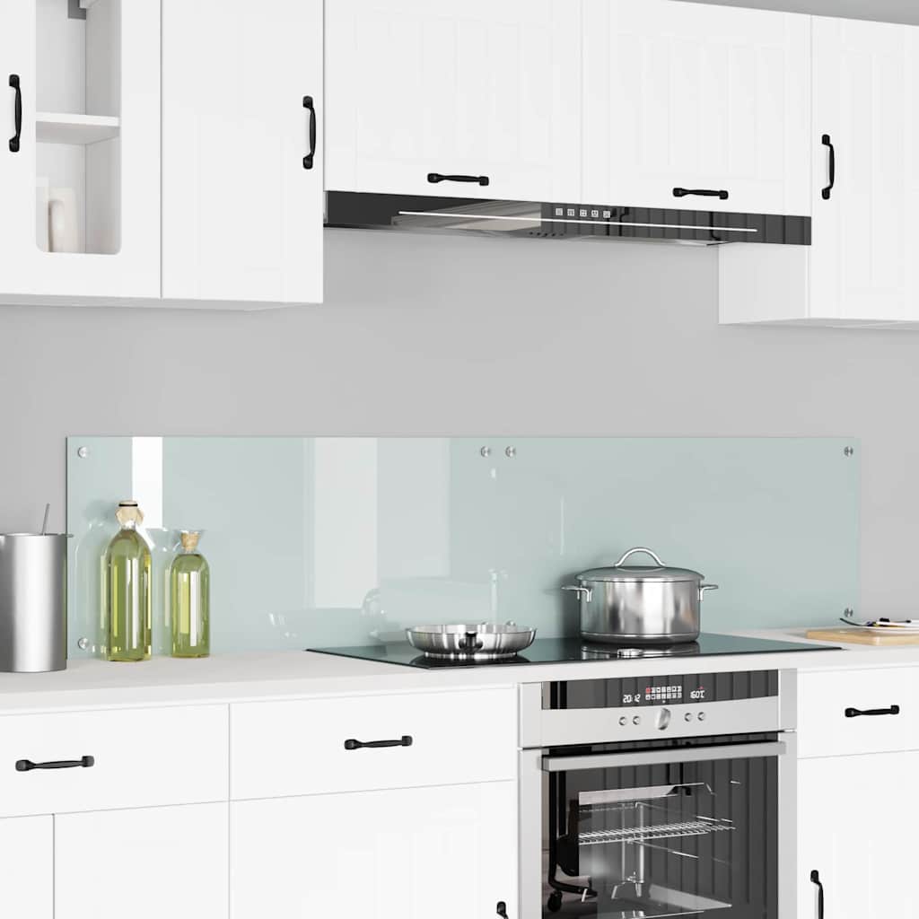 Vidaxl keuken achterwand 2 pcs wit 90 x 40 cm gehard glas