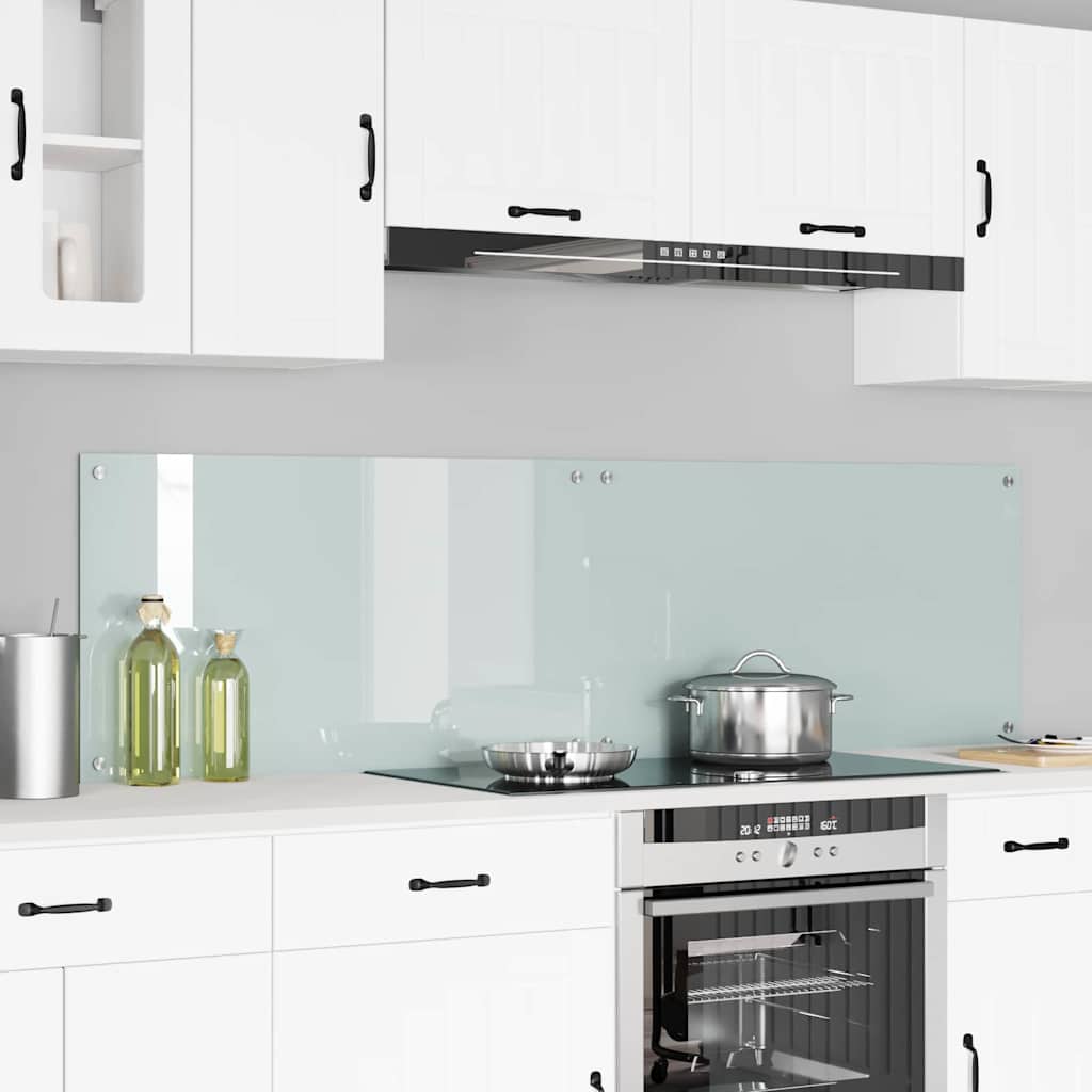 Vidaxl keuken achterwand 2 pcs wit 90 x 50 cm gehard glas