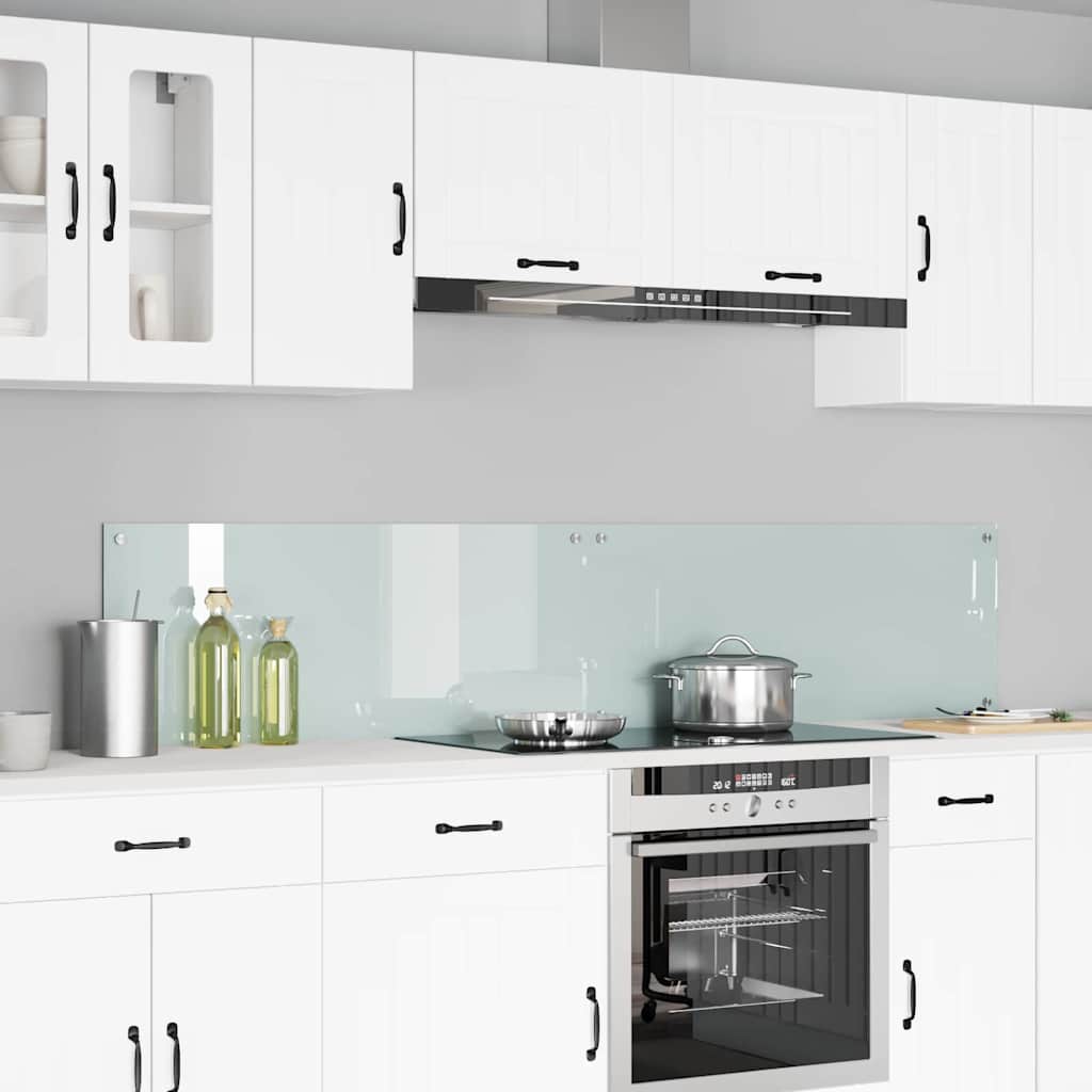 VidaXL pared trasera de cocina 2 piezas blanco 100 x 40 cm vidrio templado
