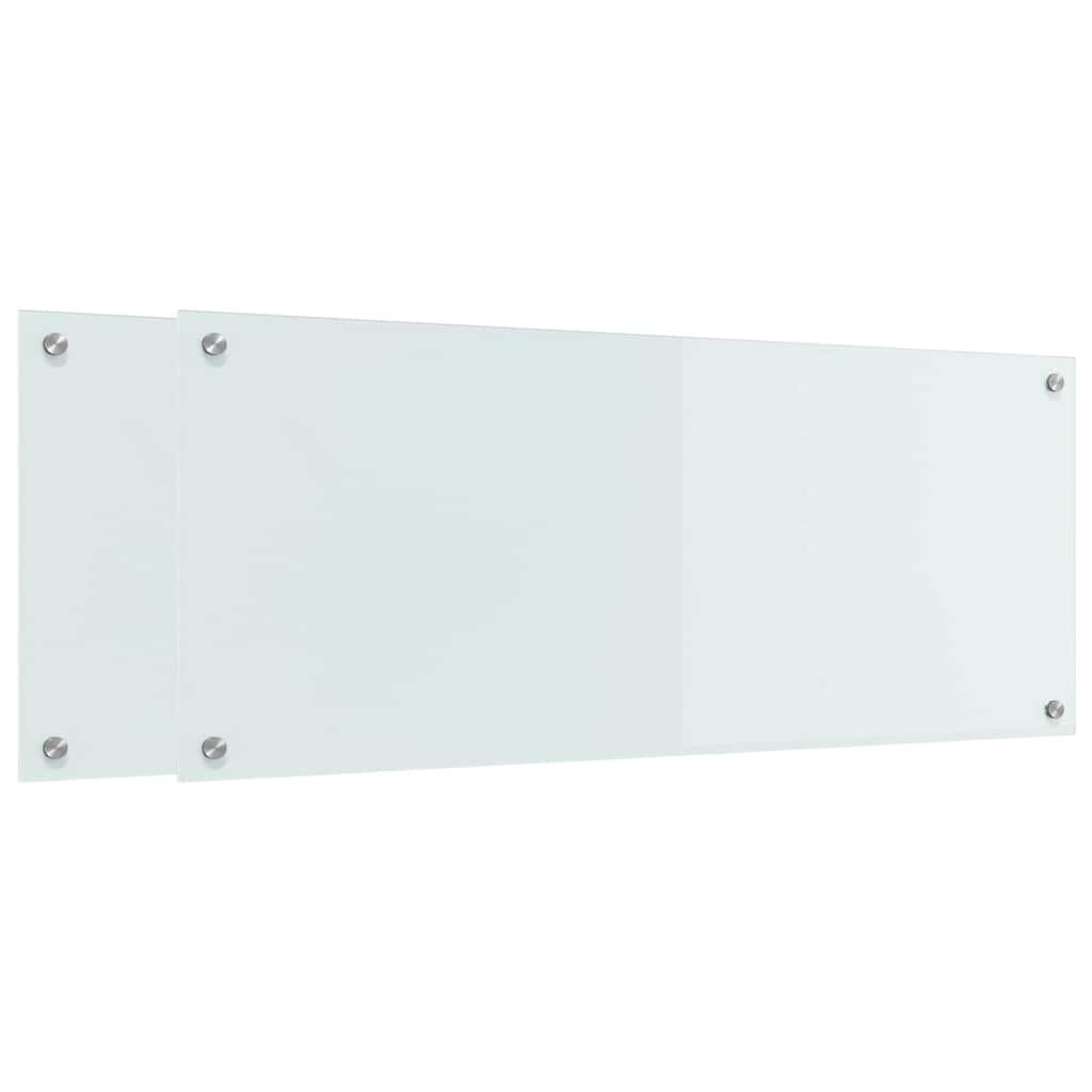 VidaXL pared trasera de cocina 2 piezas blanco 100 x 40 cm vidrio templado