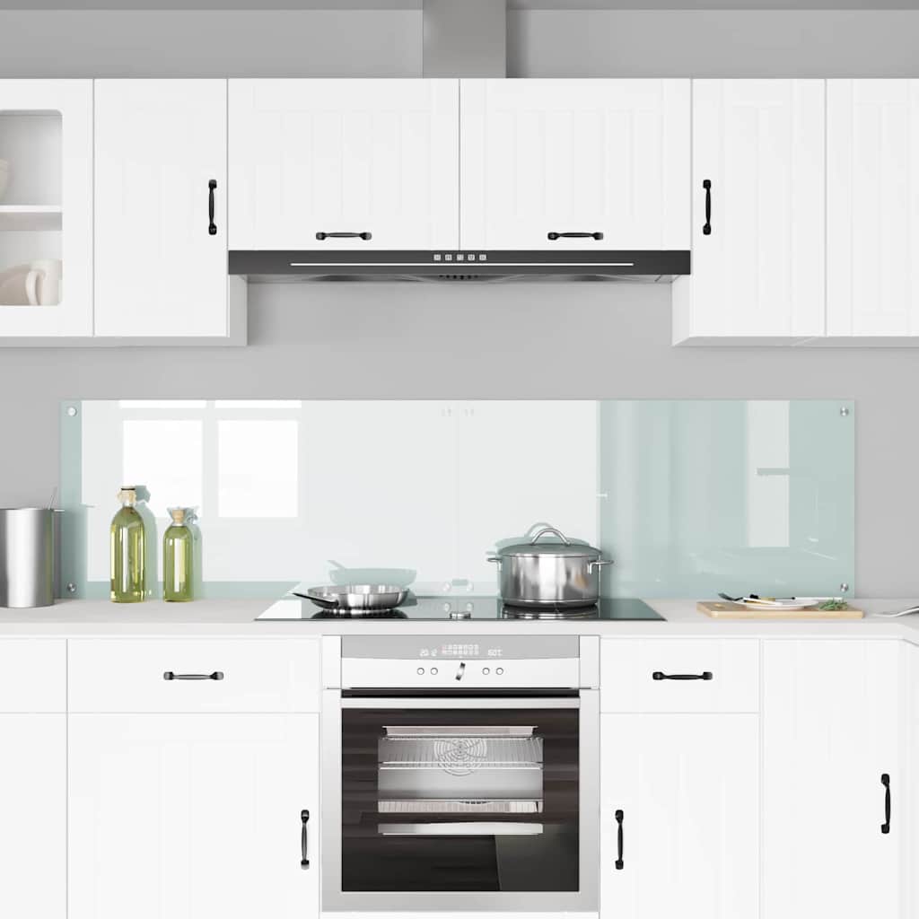 Vidaxl keuken achterwand 2 pcs wit 100 x 50 cm gehard glas