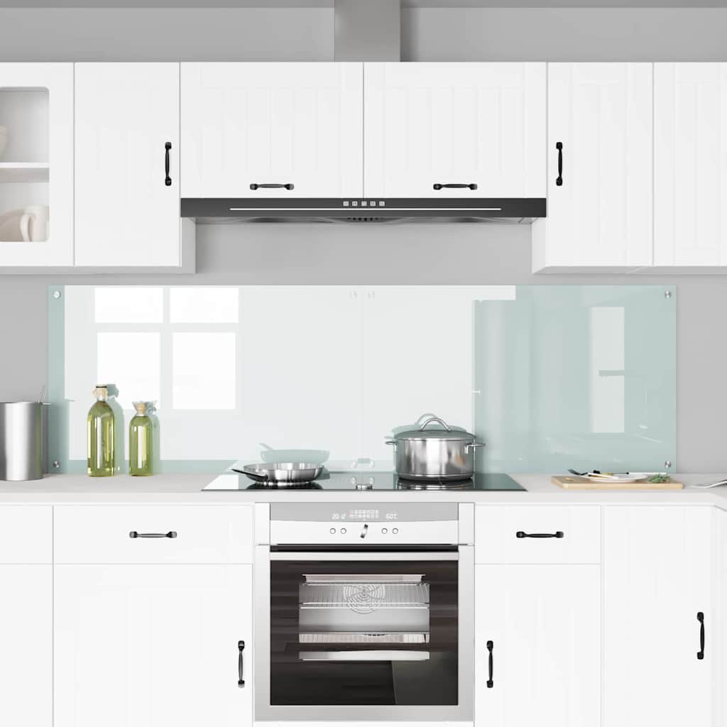 Vidaxl keuken achterwand 2 pcs wit 100 x 60 cm gehard glas