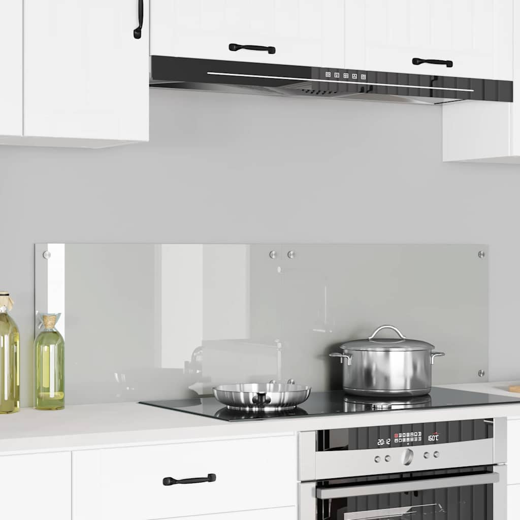 VidaXL pared trasera de cocina 2 piezas vidrio templado transparente 70 x 40 cm